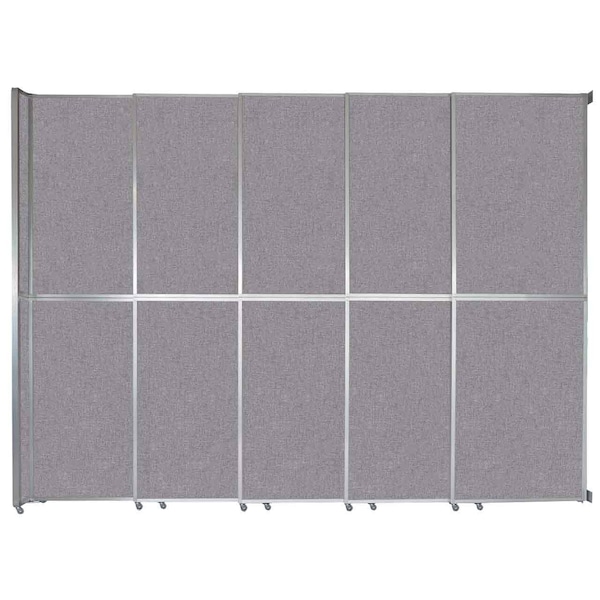 Operable Wall Sliding Room Divider 15'7" x 12'3" Cloud Gray Fabric
